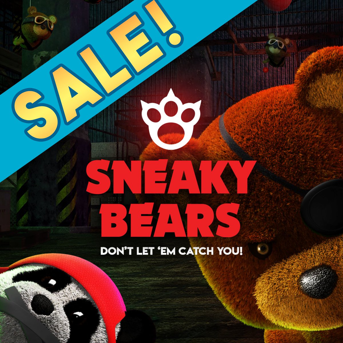 SneakyBearsVR's tweet photo. Sneaky Bears is getting crazy for Black Friday! This is our BIGGEST discount yet! 75% off on Steam! Don't miss this one! https://t.co/ICe817Ebnv https://t.co/AySkfr5sRc