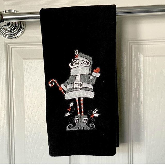Excited to share this item from my #etsy shop: Spooky Santa Kitchen Towel #christmas #kitchentowel #spookysanta etsy.me/2BtSKqc ift.tt/2DTXFmL
