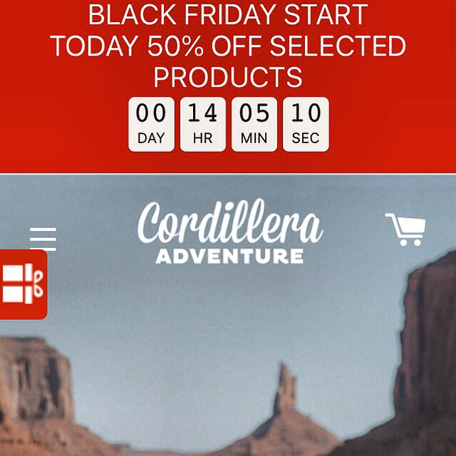 Don’t miss out our Black Friday Deals!Today only 50% OFF selected inventory. It wont last forever, Check it out now! 👉cordilleraadventure.com/collections/bl… #outdoors #naturelovers #naturephotography #Camping #hiking #mountains #BlackFriday2018