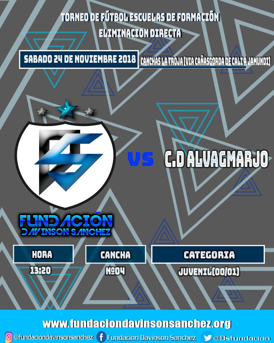 Dsfundacion's tweet photo. Este fin de semana nos jugamos la clasificación 💪🏾💪🏾💪🏾...@Dsfundacion @daosanchez26  #gofundaciondavinsonsanchez #vamosfundaciondavinsonsanchez #FundacionDavinsonSanchez #Futbolespasión #Juntosporelfuturo  #Esfuerzo #Union #superación #familia😍 https://t.co/r3k1xdbNa7