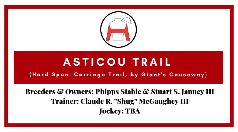 PhippsStableFan's tweet photo. ASTICOU TRAIL RACING TODAY
2B, Aqu6, 1⅛ mi. dirt, 2:20 pm
#PhippsStable &amp; #StuartJanneyIII's 4yo filly #AsticouTrail (Hard Spun—Carriage Trail by Giant's Causeway) in 1st race since breaking maiden Oct. 21, winning by 4+ lengths at Belmont. https://t.co/MbWWmg9PAJ