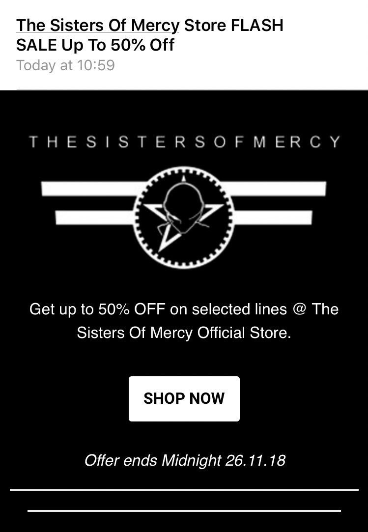Sale: the-sisters-of-mercy-uk.myshopify.com