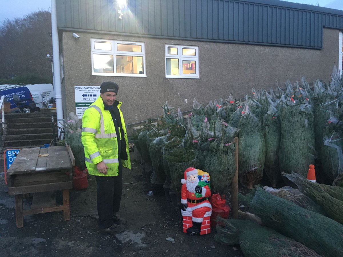 Christmas Tree's have now arrived outside Knightmovers. 
🎄🎄🎄 On sale by Cambrian Clearance, 🎄🎄🎄
Call 01341241888 🎄⛄🎄⛄🎄 ⛄