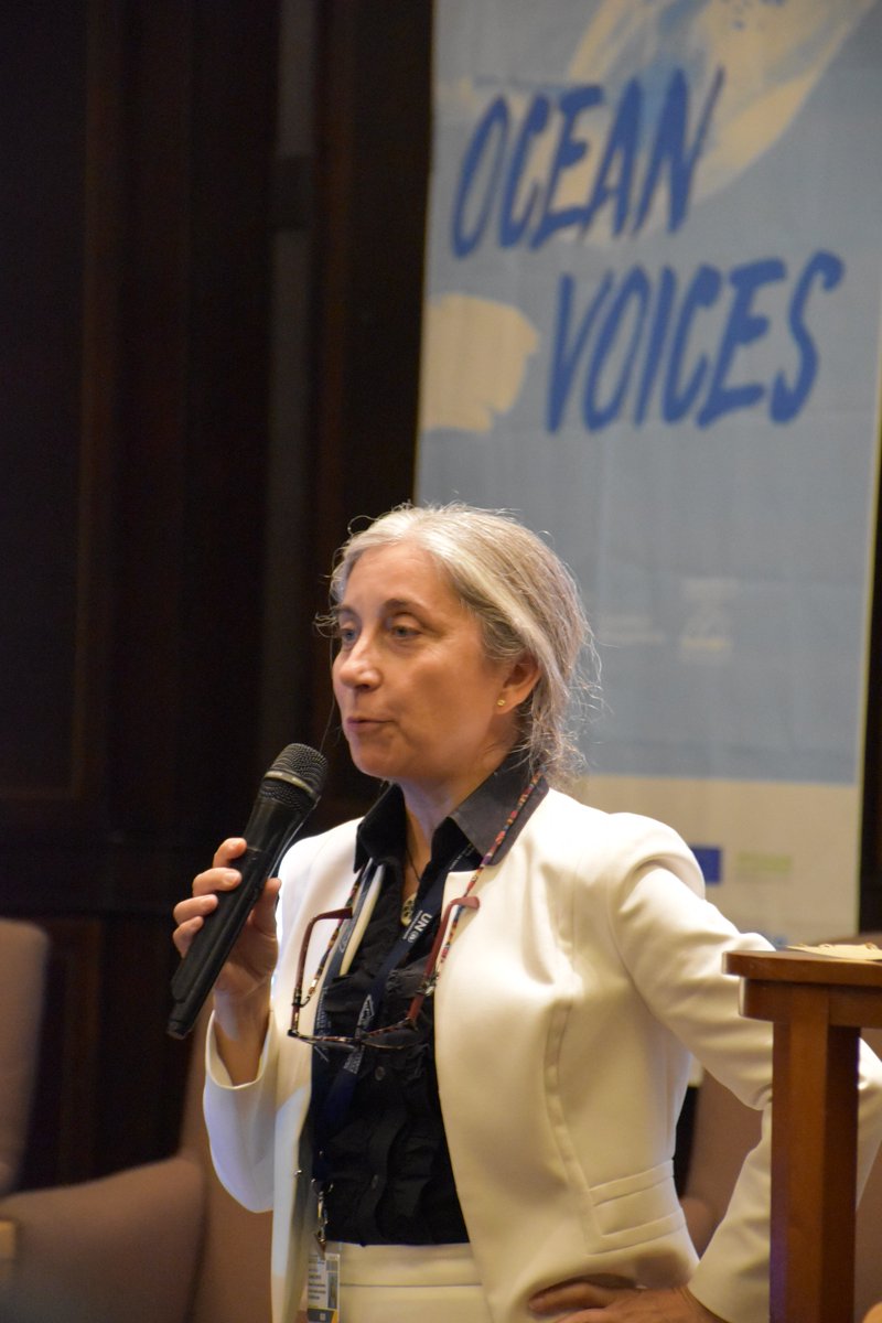 UNBiodiversity's tweet photo. 🌊"Our voices are an amazing instrument for biodiversity conservation."

- Puri Canals, Chairperson of the Network of Marine Protected Areas Managers in the Mediterranean (@MedPAN) during the closing of @CBDOceanVoices at the #UNBiodiversityConference #COP14 https://t.co/zzUFOTAZV6