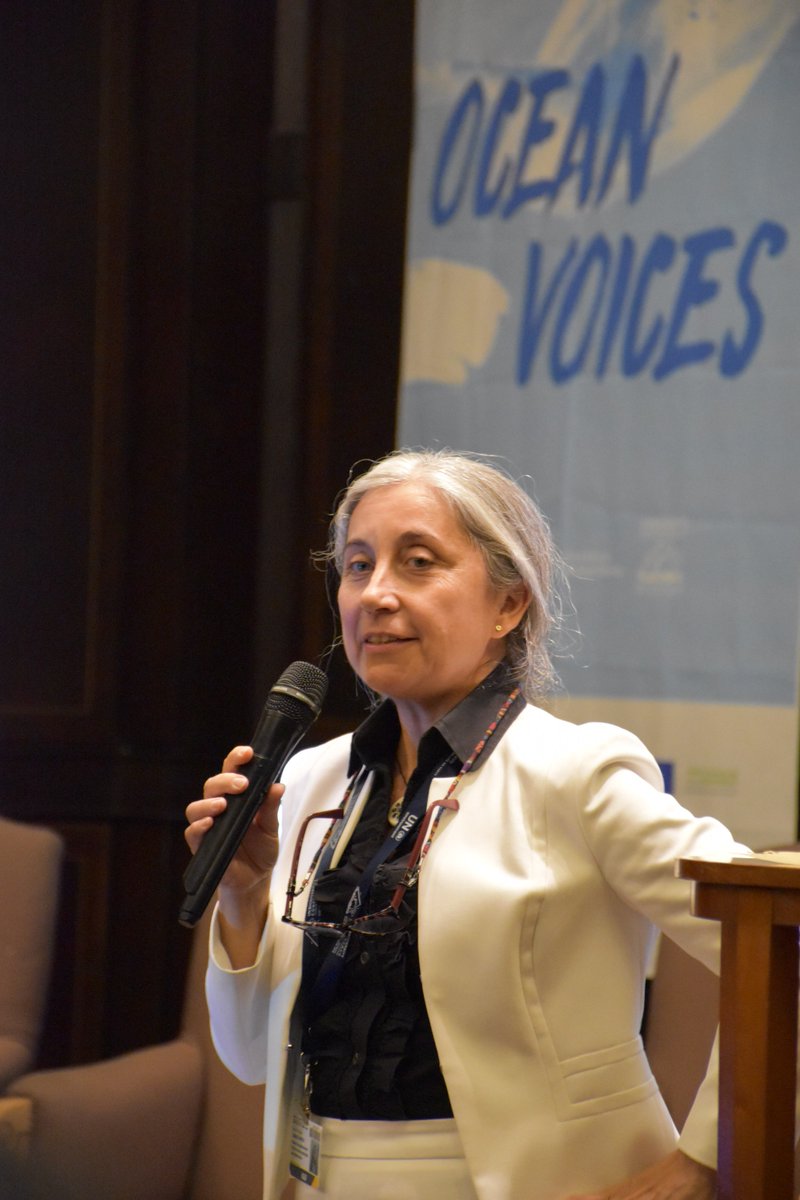 UNBiodiversity's tweet photo. 🌊"Our voices are an amazing instrument for biodiversity conservation."

- Puri Canals, Chairperson of the Network of Marine Protected Areas Managers in the Mediterranean (@MedPAN) during the closing of @CBDOceanVoices at the #UNBiodiversityConference #COP14 https://t.co/zzUFOTAZV6