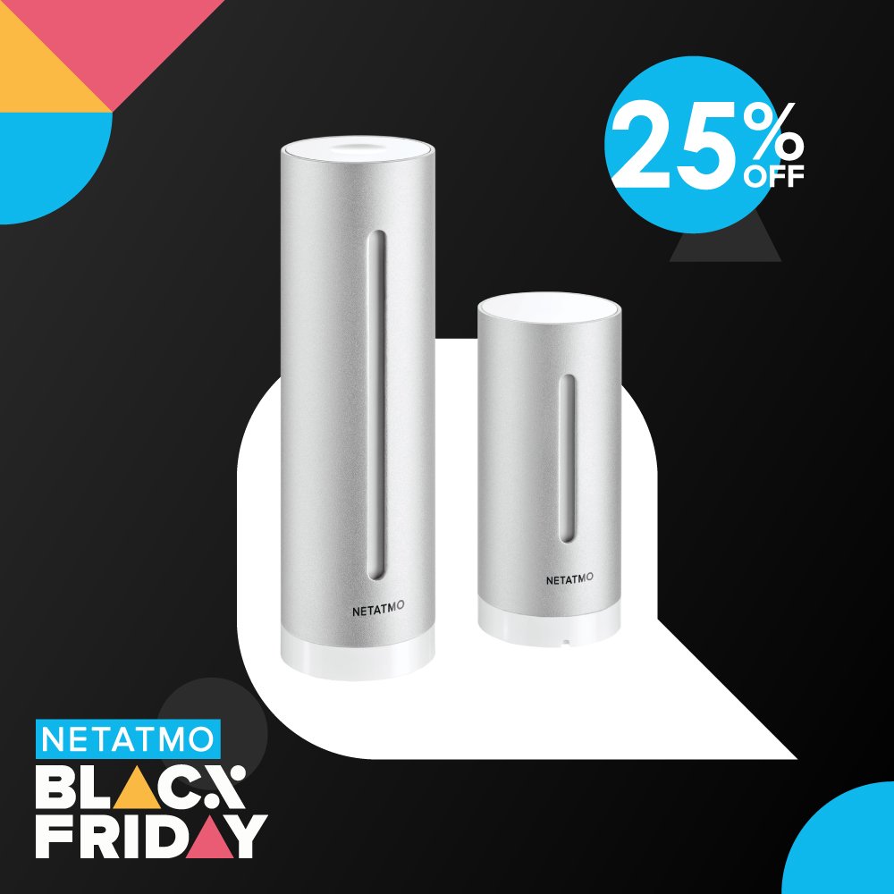 netatmo's tweet photo. Special Black Friday Contest! 📣 Like and RT to try to win one of the Netatmo smart devices included in the Black Friday offer! Good luck everyone! ❤️ ➡️ https://t.co/dfjtS9f4A7 https://t.co/YIOQW9O03f