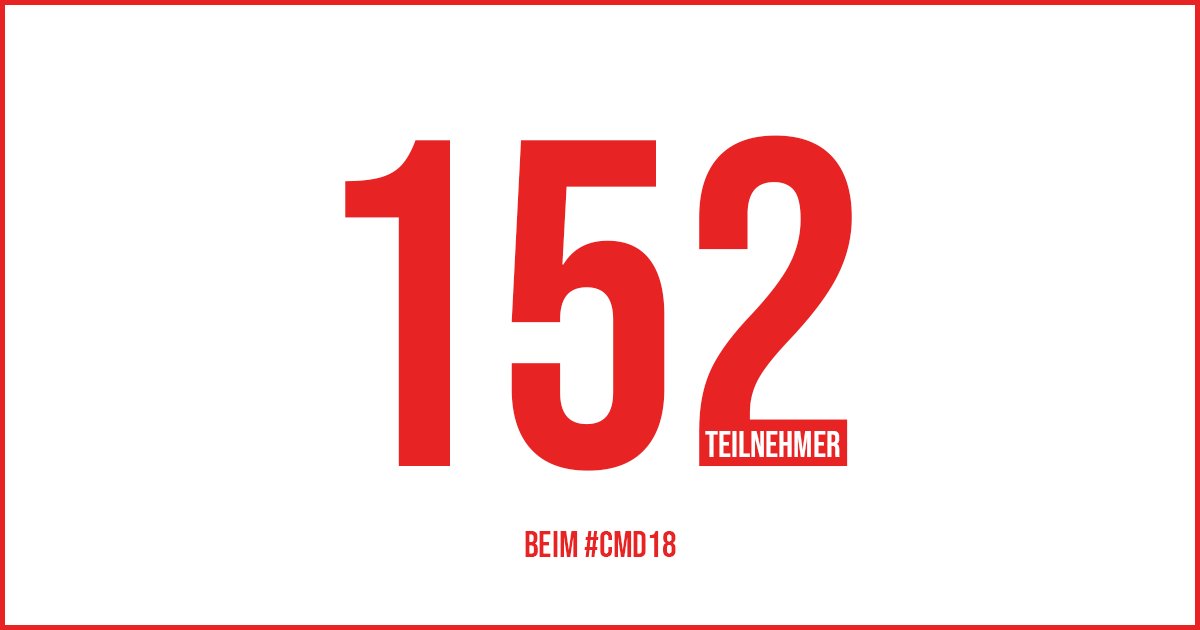 Wir freuen uns auf jeden Einzelnen von euch - der Cross Media Day 2018 knackt einen neuen Teilnehmerrekord. #cmd18 #drk #brk <a href="/DoroBaer/">Dorothee Bär</a> <a href="/LeonhardStaerk/">Leonhard Stärk</a> <a href="/wolframwinter/">Wolfram Winter</a> <a href="/JossSteinke/">Joss Steinke</a> @GroB_Marc @sabineskutta <a href="/foulder/">Hannes Jähnert</a> <a href="/sohrab_taheri/">Sohrab Taheri-Sohi ⛑️</a>