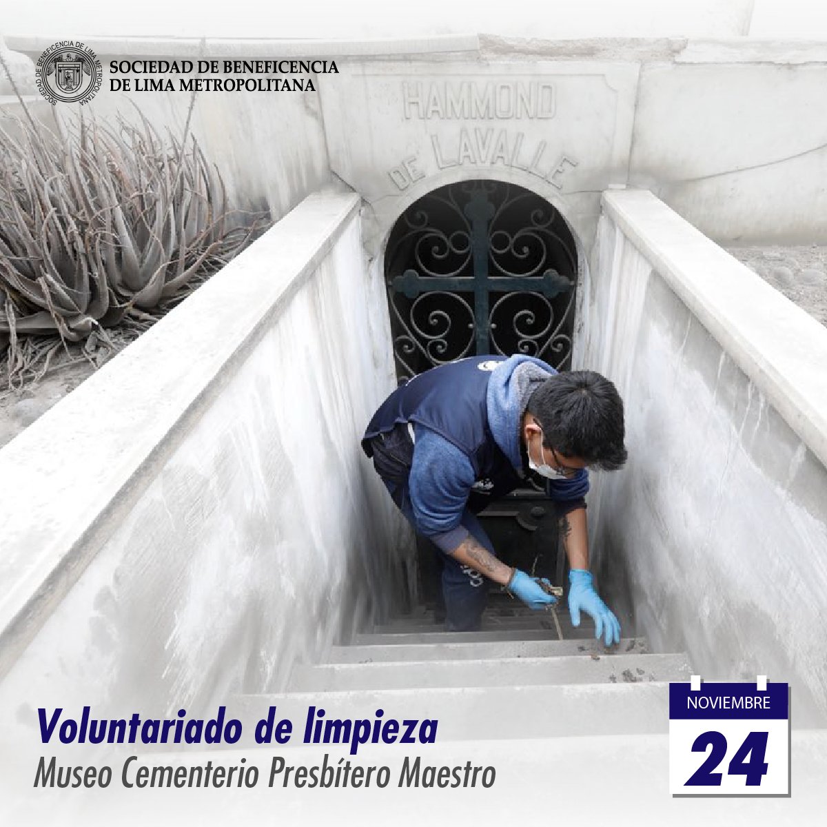 benedelima's tweet photo. #Voluntariado 🙋: ¡Aún puedes inscribirte! No te pierdas la oportunidad de participar en el voluntariado de limpieza del Museo Cementerio Presbítero Maestro, que busca revalorar y proteger el patrimonio.
Más información ► https://t.co/7k7Nzk1iUi https://t.co/pzsyNs7uNg