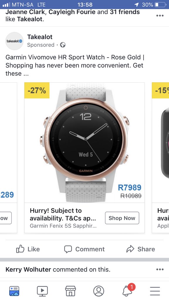 takealot garmin watches