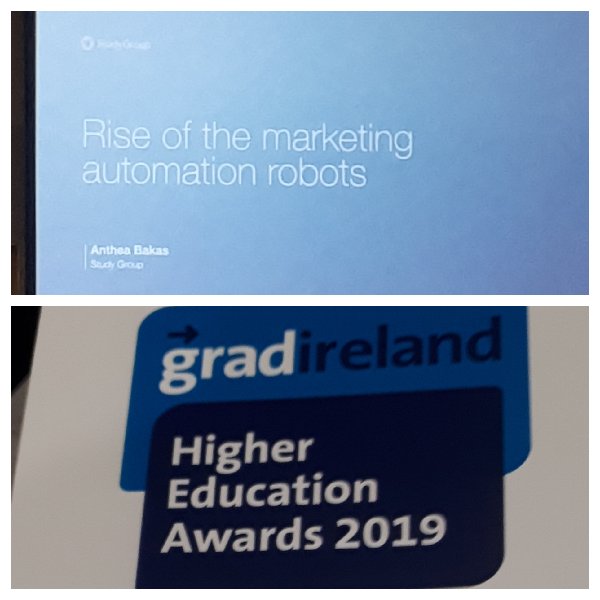 Roger_Sweetman's tweet photo. Food for thought at #HEAwards on the future of university marketing? #MN333 @MU_Business https://t.co/7YfLpDKKsH