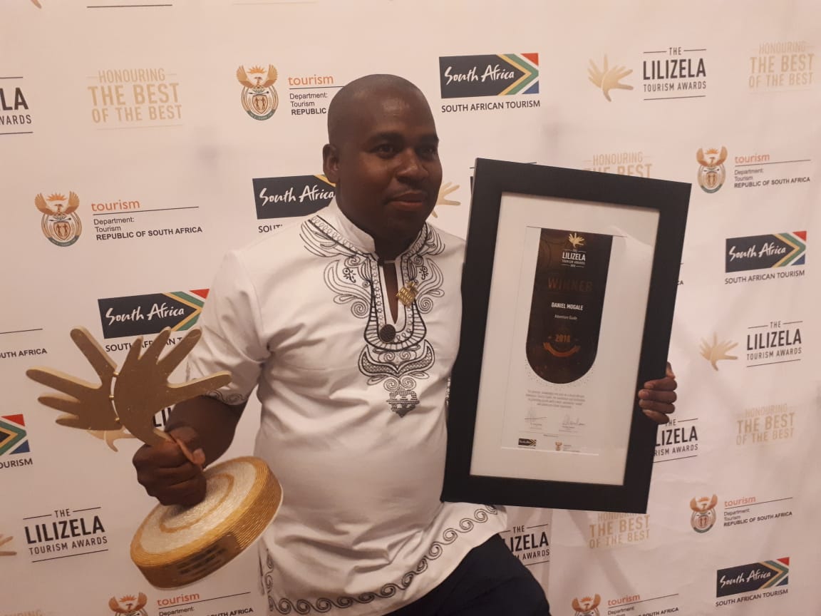 This week, Daniel Mogale made us glow with pride when he took top honours in Adventure Guide category at this year's National <a href="/Lilizela_Awards/">The Lilizela Awards</a> 🏆

Passionate about his work, his favourite part of guiding is being able to meet new people &amp; encouraging them to conquer their fears!