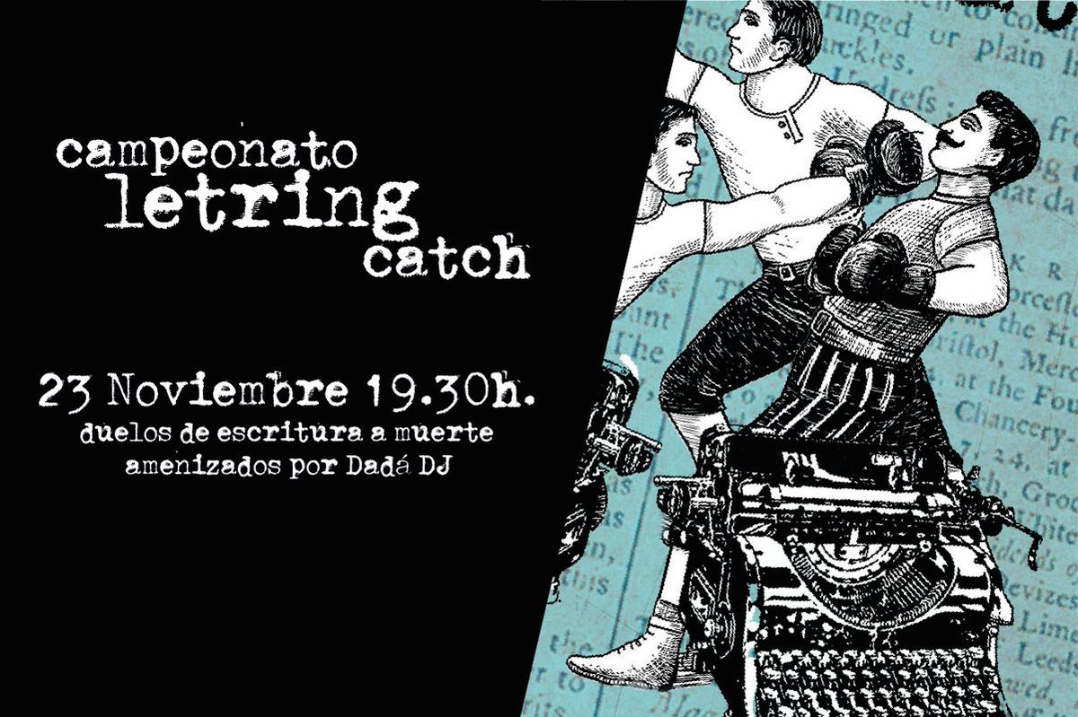 FundacionZCC's tweet photo. ¡Por fin llegó el día! Os esperamos esta tarde en @etopia_ para presenciar una buena somanta de textos en el show de literatura en directo mas macarra 🥊🥊🥊 https://t.co/QOpcCfQS9U https://t.co/EmkzSd3j2F