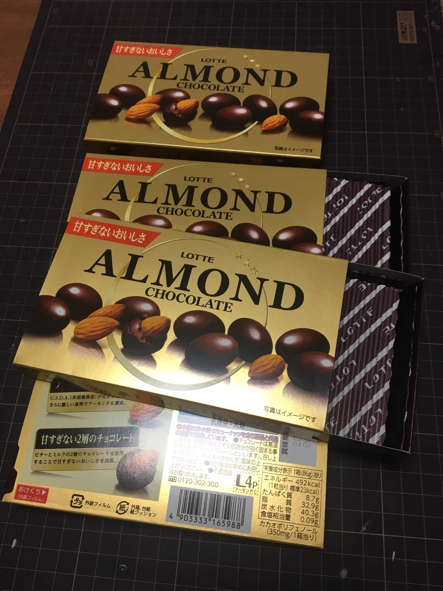 工作の域を超えているｗｗｗアーモンドチョコレートの箱で工作！すごいですｗｗｗ