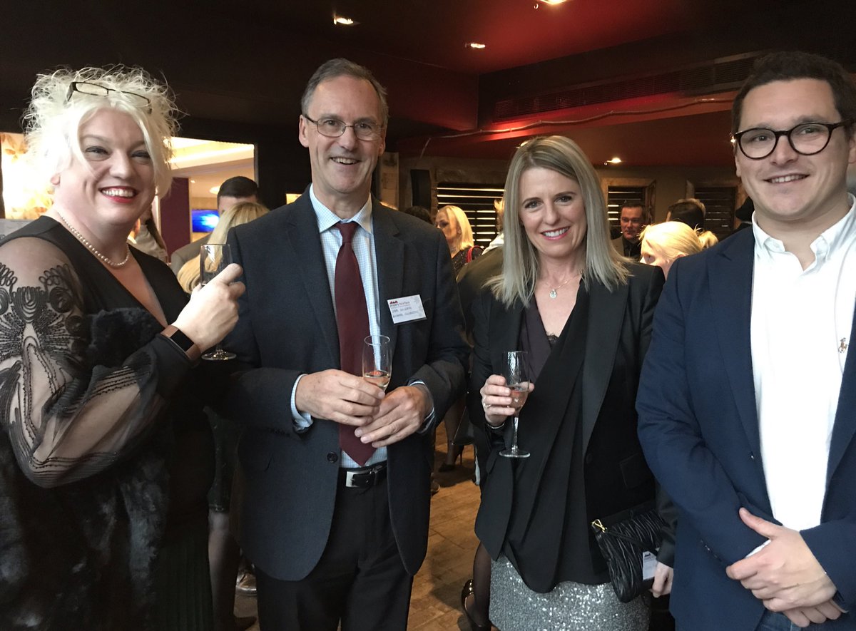 PFtoF's tweet photo. Leo Woodhead, Jenna Frudd, David Woodhead, Donna Albery Arrowsmith #PTtoF10 Celebrating 10 years https://t.co/jwN4VTFzil