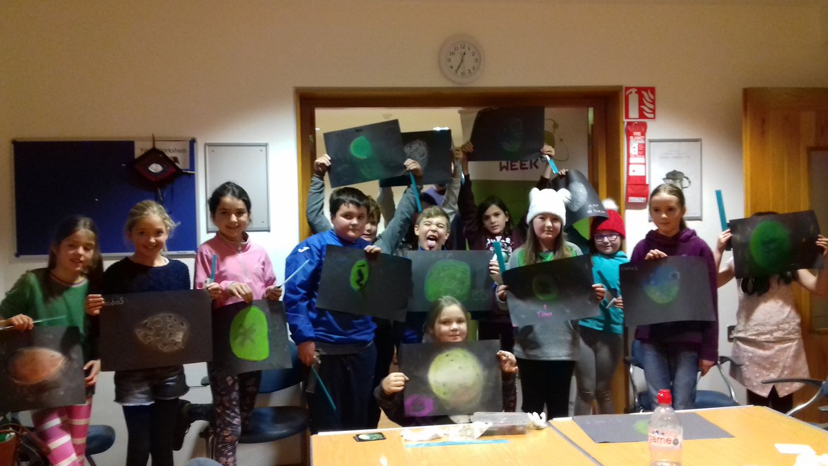 skysketcher's tweet photo. Lots and lots of #DeadlyMoons produced by 3 groups @NMIreland Turlough Castlebar. #ScienceWeek rulers #NASA moon cards and @EIRSAT1 leaflets #Mayo https://t.co/4EtRmXKFOB