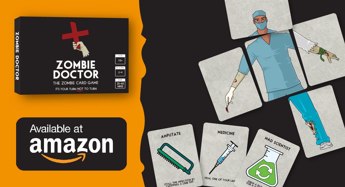 GimmeGamesNow's tweet photo. Get over 20% off Zombie Doctor in the Amazon Black Friday sale!
https://t.co/2wrjR4A817
Amputate, reattach and swap out limbs in this gruesomely fun card game!

#blackfriday #amazon #horror #boardgmaes #twd https://t.co/nVMslcYnik