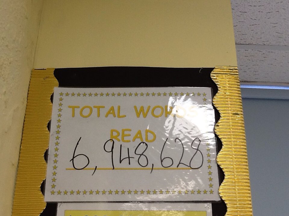 End of the week reading total in Maple class