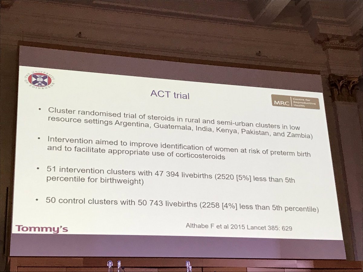 DrCBattersby's tweet photo. ACT trial results - that antenatal steroids in low resource settings can be potentially harmful - is an important reminder that interventions in high income countries cannot be extrapolated to low resource settings. Need separate studies + robust evidence #Neonatalupdate2018 https://t.co/wov7Pnkqda