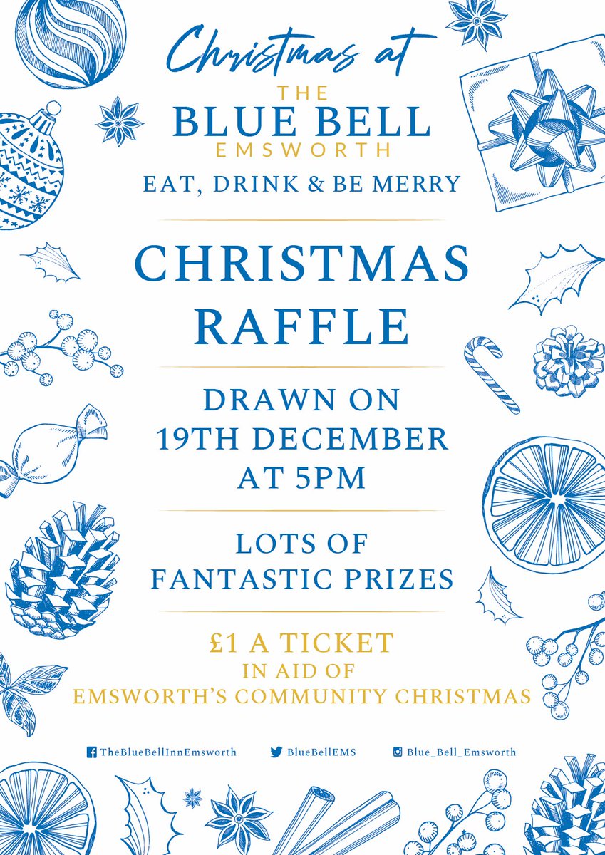 Tickets are now on sale for our #christmasraffle lots of great prizes and raising money for a great cause <a href="/Emsworth_Xmas/">Community Christmas</a> 🎄 @emsworth_life @loveyourpubgroup