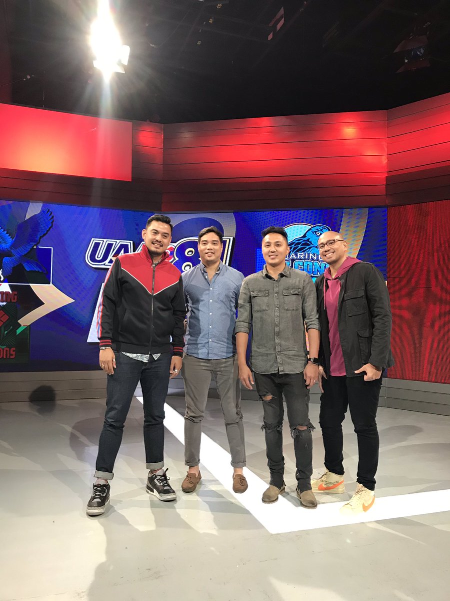 OneSportsPHL's tweet photo. As we approach the #UAAPSeason81 Final Four, #SportsCenterPH gathered @RenrenRitualo14, @mikoroldan, @joesilva18, and Xavy Nunag to talk about the matchups, their predictions, and more! 

Watch their full interview with @liadcruz and @AaronAtayde tonight at 9:30PM on ESPN5! https://t.co/5DmCTyCGyf