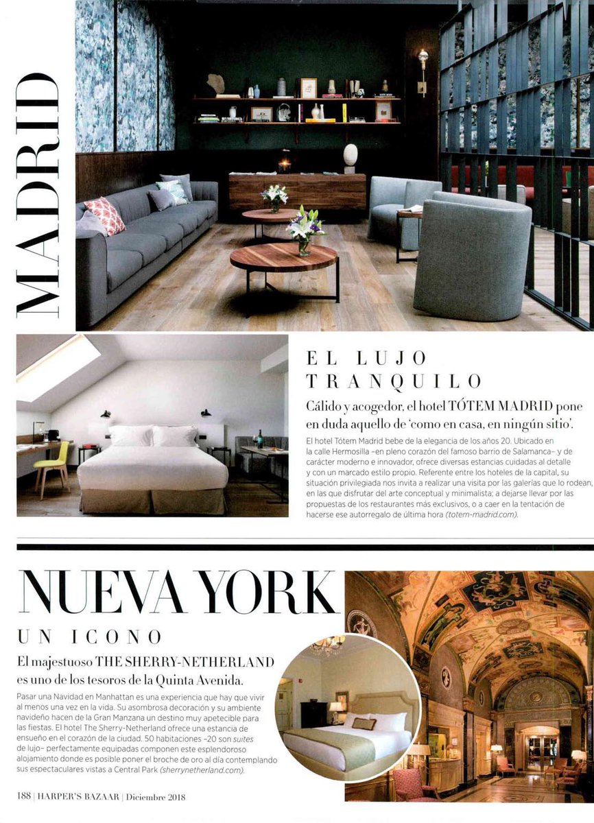 Cálido y acogedor, el hotel TÓTEM MADRID pone en duda aquello de "como en casa, en ningún sitio", Harper's Bazaar.