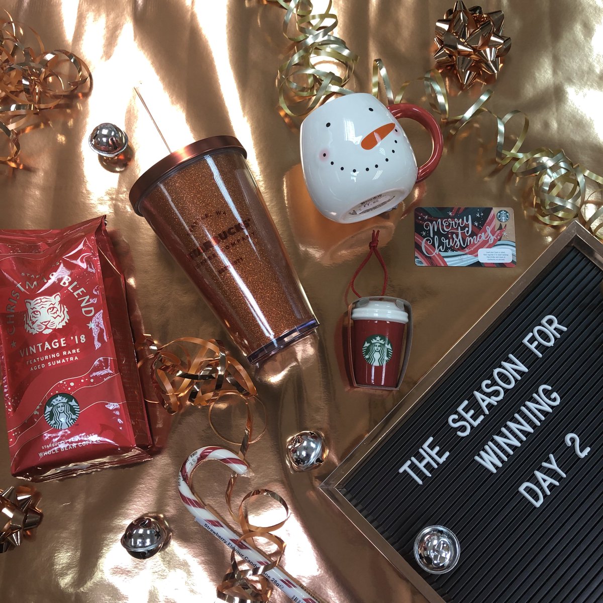 #TheSeasonForWinning 🎁DAY2🎁In need of a coffee? Today you could #win a <a href="/StarbucksUK/">Starbucks UK</a> gift box including a £15 voucher! To enter simply follow us &amp; RT! Ends 8am 4/12, winner must collect prize by 22/12/18. Good luck! You can also enter on our Facebook page.