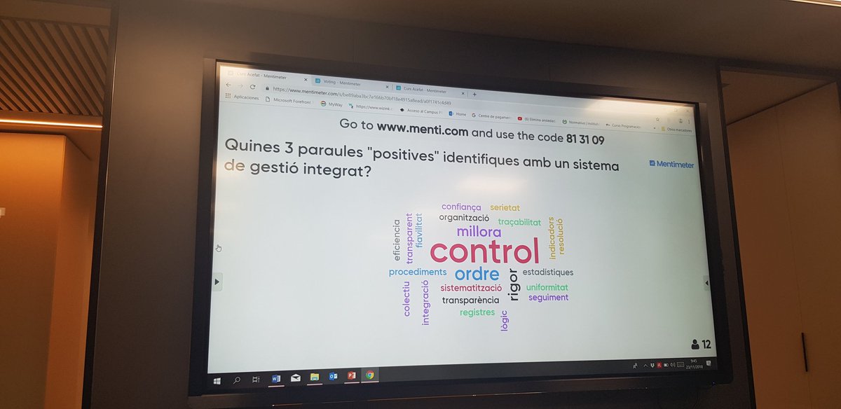 ainhoa_azorin's tweet photo. Impartint un curs de sistemes de gestio de qualitat i medi ambient #aspectes positius #Iso9001 #iso14001 https://t.co/MnslgRj9od