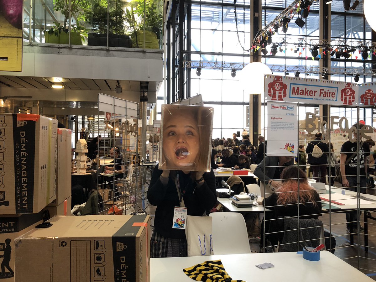 bigfacebox's tweet photo. Now we are in MakerFaireParis! https://t.co/zLEd04XHuS