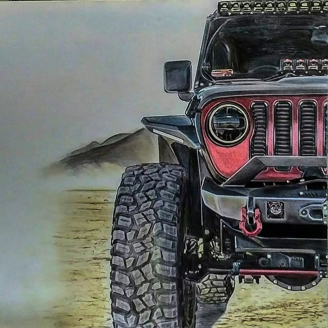 How to Draw a Jeep - Easy Drawing Art