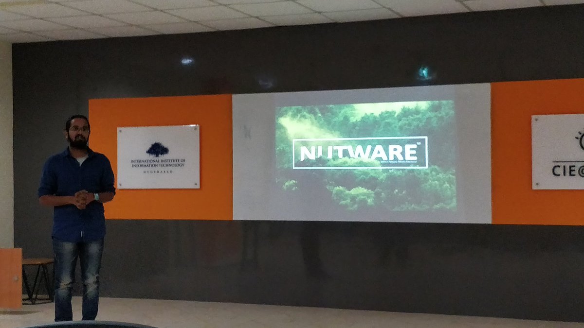 VentureBasecamp's tweet photo. Aditya pitches his #startup @NutWare_in that is manufacturing healthy and eco-friendly tableware. 
#PitchClinic at @surgeimpact #bootcamp
#Investability #Impact https://t.co/qLsYHMG7JL