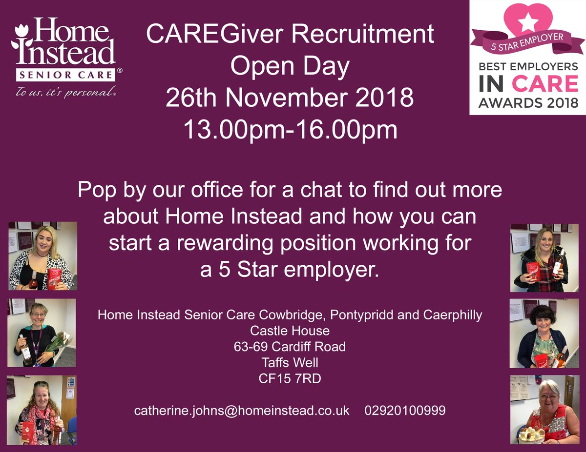 #RewardingWork #JobSatisfaction #YouCanCare #HomeInsteadCPC #JoinTheTeam #HappyFriday