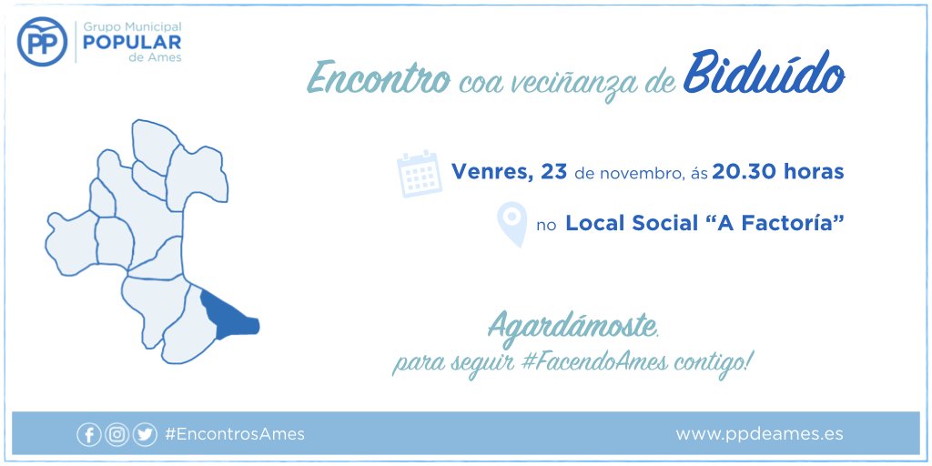 PopularesAmes's tweet photo. 🚐 Rematamos esta semana de #EncontrosAmes coa veciñanza da parroquia de #Biduído. Agardámoste ás 20.30 horas no local social "A Factoría". Seguimos #FacendoAmes https://t.co/IUzMLYkXqh