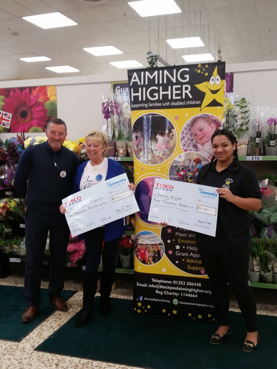 Celebrating two winners of our Bags of help project. Well done to Aiming Higher who was awarded £4000 and to Just Good Friends who was awarded £2000.<a href="/simonlcourt/">Simon Court</a> <a href="/ahcharity/">Aiming Higher</a>