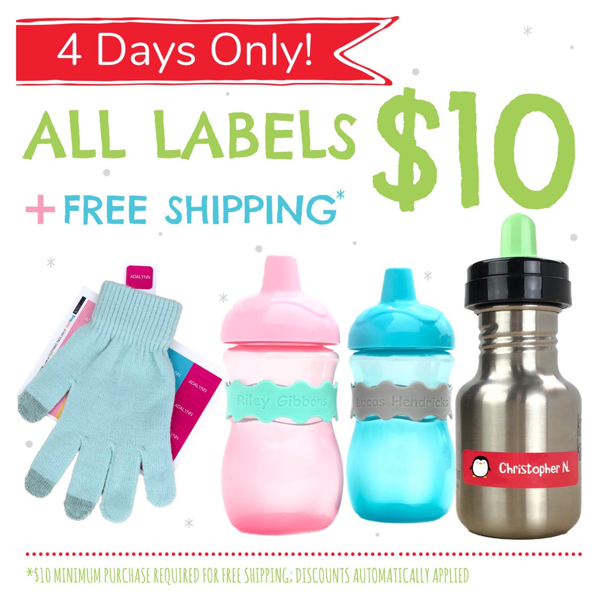 🎉It’s baaaaaack!🎉 Our semi-annual $10 label sale starts today — like, right now! Stock up for the holidays or just for fun🎄