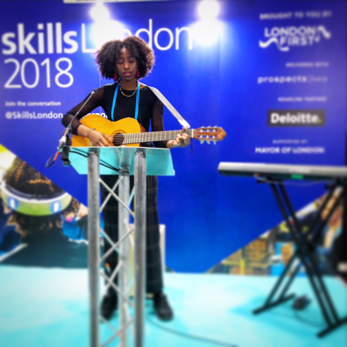 Singer songwriter Tunra sharing her music with the mayor and the employers of tomorrow at the opening ceremony. @Westking @skillslondon @ualawardingbody #careergoals @Tunraa #talent