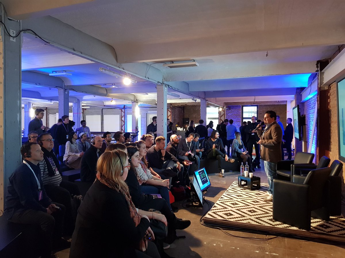 DataNativesCon's tweet photo. Awesome talks by @elgus from @AiServe_tech and @SOOOONer from @TechnologyBead at #DN18! Glad to have you on stage on floor 3! #datascience https://t.co/KqI6r6uFaL
