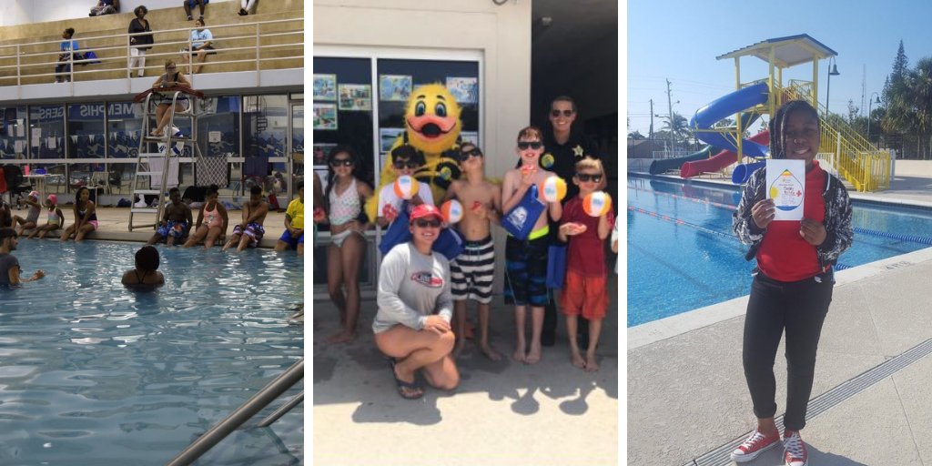 poolsafely's tweet photo. From providing free or low cost swim lessons like @Howards_Hope and @diversityinaqua, to holding Water Watcher tag design contests like @boyntonbeachrec, #PoolSafely partners make their communities safer in a variety of ways. Learn more here: https://t.co/ATyTYWlOEe https://t.co/OJo02MauwI