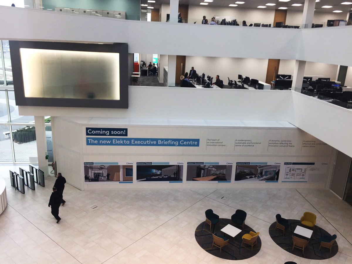 MethodLtd's tweet photo. Hoardings are up! Working in partnership with @tpbennettllp , Method have begun works on the @Elekta Executive Briefing Centre in Crawley. #interiordesign #deisgnandbuild #healthcare #clinicalsolutions #workplacedesign https://t.co/GpkEEvWE1l