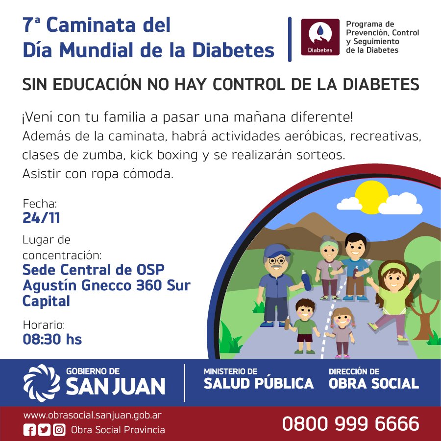 ObraSocialProvi's tweet photo. Conmemoramos el #DíadelaDiabetes con una #caminata 
Los esperamos! #Diabetes https://t.co/XJ3Svy3lVZ