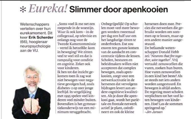 Slimmer door apenkooien.
#bewegendleren