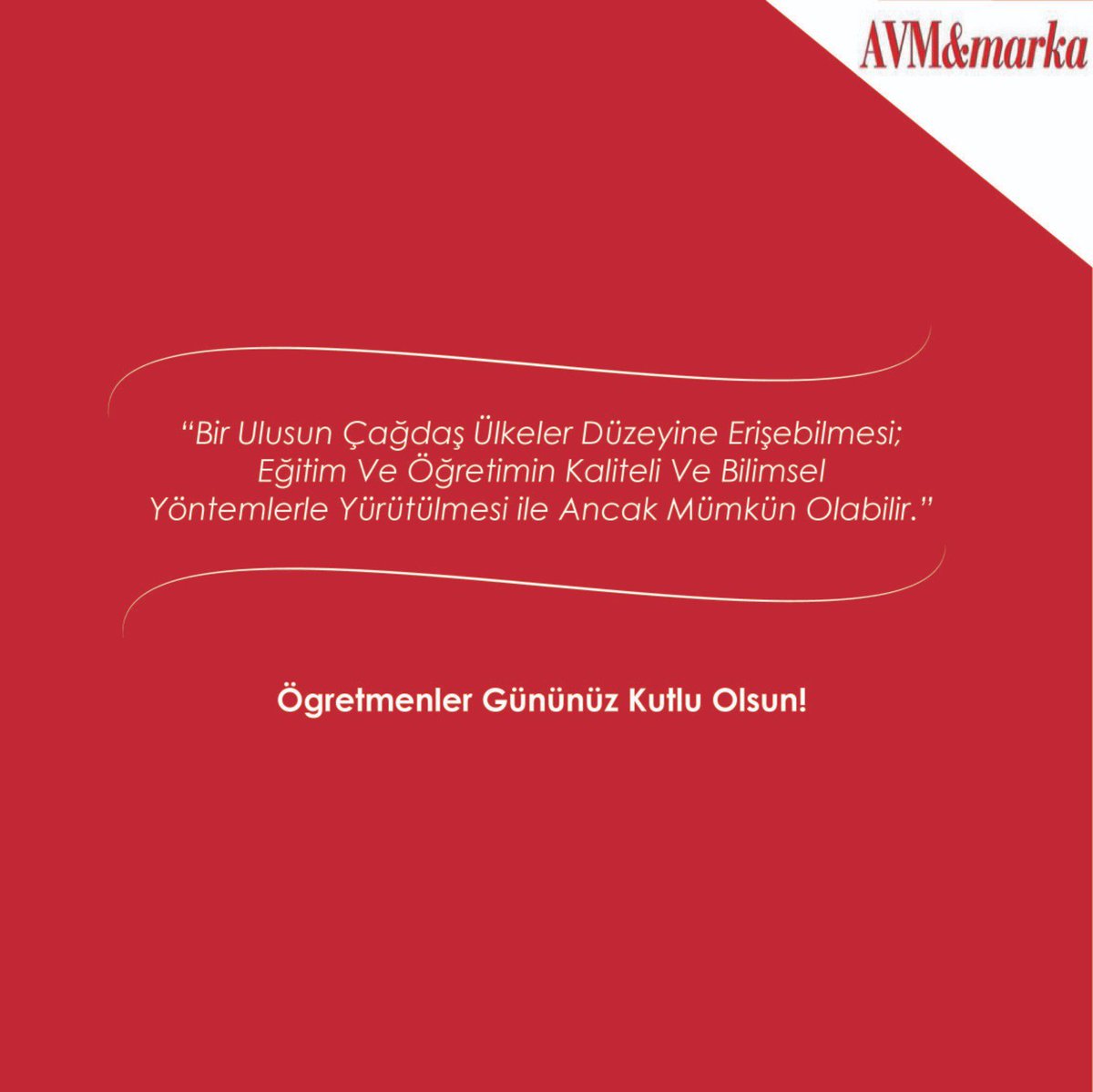 Bir Ulusun Çağdaş Ülkeler Düzeyine Erişebilmesi; Egitim Ve Öğretimin Kaliteli Ve Bilimsel Yöntemlerle Yürütülmesi ile Ancak Mümkün Olabilir.
Öğretmenler Gününüz Kutlu Olsun... #24KasımOEğretmenlerGunu