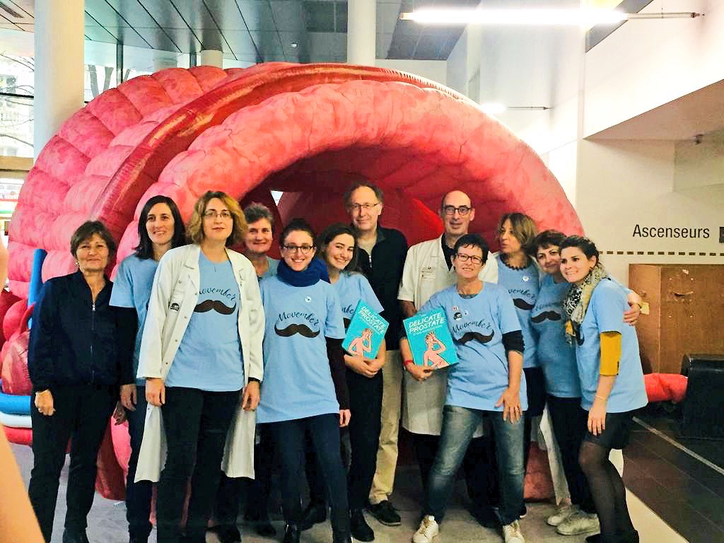 _jeanhin's tweet photo. Beau souvenir de notre passage @HUEstParisien à l'occasion de #Movember2018: BD #DelicateProstate avec la #ProstateTour #CeRePP & #ANAMACapne & l’équipe de l'hôpital #Tenon service #urologie & l’équipe de recherche avec Pr. Olivier Cussenot #Hcsmeufr https://t.co/zbSOVTT2sB