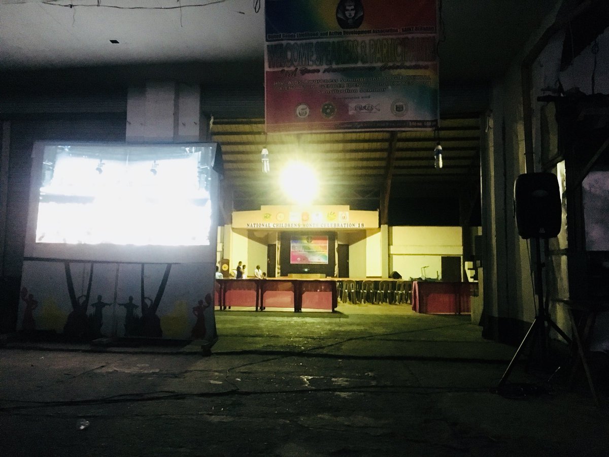 CURLS_LGBT's tweet photo. The venue for tomorrow’s event is ready. 
The 3rd Year Anniversary of United Ganda Livelihood and Active Development Association (UGLAD) - Saint Bernard on November 24, 2018 at Municipal Gymnasium, Saint Bernard, Southern Leyte.
#HIVAidsAwareness 
#HumanRightsandSOGIEandHIVTalk https://t.co/6xw7nRs2oz