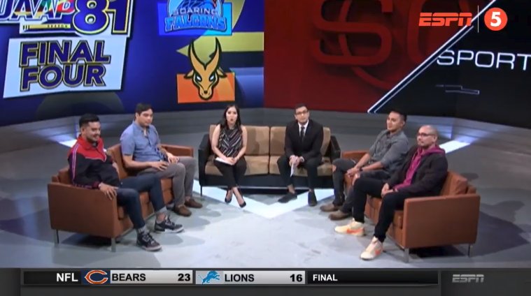 OneSportsPHL's tweet photo. @RenrenRitualo14, @mikoroldan, @joesilva18, and Xavy Nunag join us tonight to talk about the #UAAPSeason81 Final Four.

https://t.co/YYacOPikHP | #SportsCenterPH https://t.co/Bl1iePuDrR