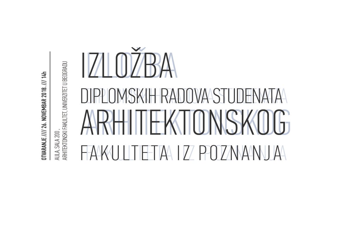PLinSerbia's tweet photo. Pozivamo Vas na izložbu diplomskih radova studenata Arhitektonskog fakulteta sa Politehnike iz #Poznan 🇵🇱Ponedeljak, 26. novembra 2018. god. u auli i sali 200 Arhitekstonskog fakulteta u #Beograd, sa početkom u 14.00 sati. https://t.co/SZsPU2gJcx
