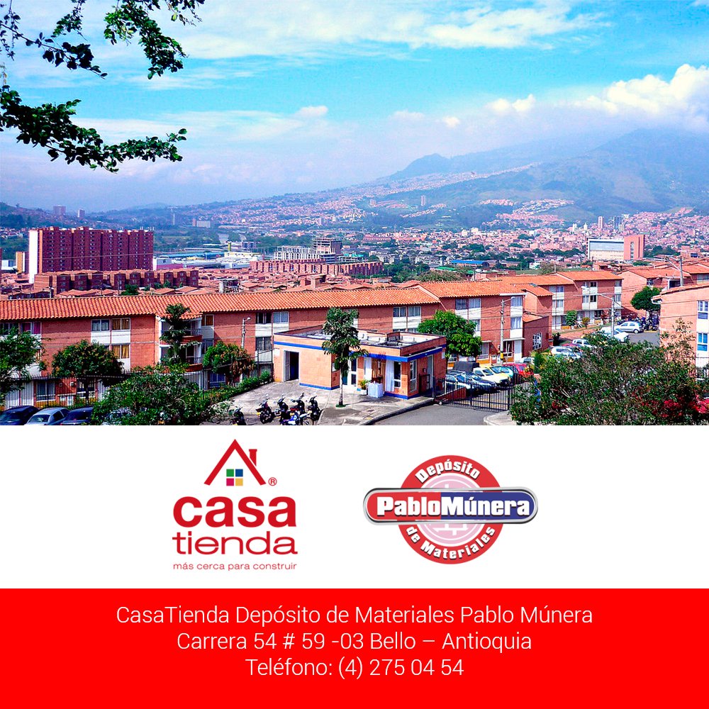 RedCasaTienda's tweet photo. En el municipio de Bello puedes encontrar todos los producto que comercializamos en el CasaTienda Depósito de Materiales Pablo Múnera. Visita tu CasaTienda más cercano y llénate de color.
.
.
.
#Felizviernes #Bello #Antioquia #Municipio #Blackfriday #color #CasaTienda https://t.co/pmCU8jfg57