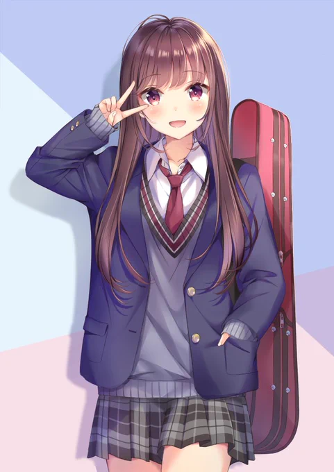 #いいツインテールの日
#私の作品もっと沢山の人に広がれ祭り 
ツインテの日一日遅れ!オリジナルの制服女子です。
(不備があったので再掲です。すみません;;) 