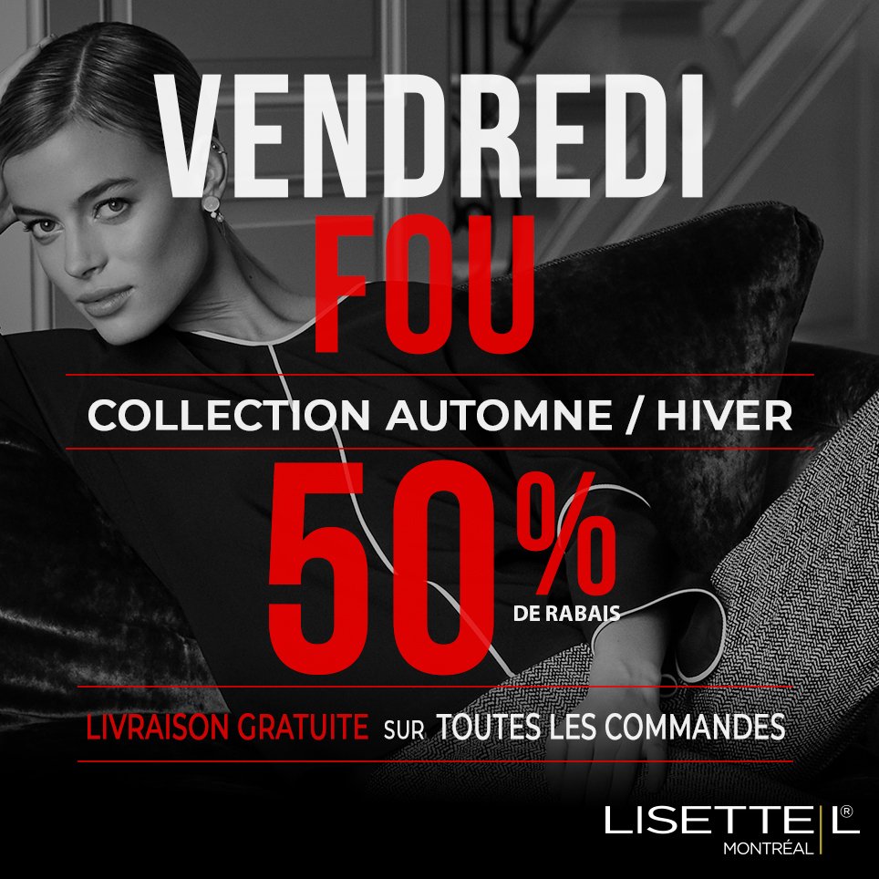 LisetteLStyle's tweet photo. Vendredi Fou
50% de rabais!
Collection Automne/ Hiver.
LIVRAISON GRATUITE sur toutes les commandes
https://t.co/YcDOkZd05r
. . .
#vendredifou #ventevendredifou #blackfriday #blackfridaydeal #lisette #lisettelmontreal https://t.co/7g09qQM5ri