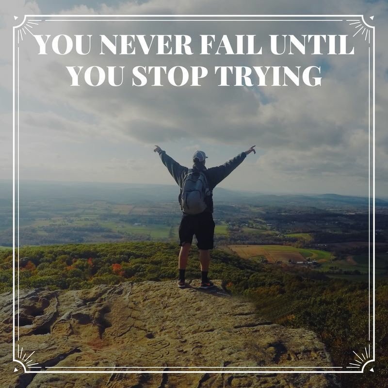 You never fail until you stop trying! #fridaymotivation #virtualassistant #entrepreneur #entrepreneurlife