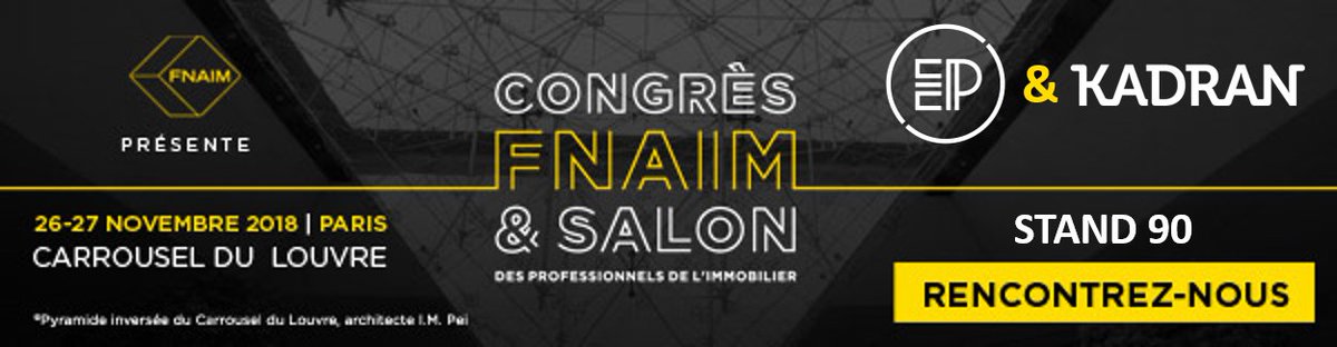 EP_makers's tweet photo. 🗓️ Professionnels de l'#immobilier, retrouvez EP & @Kadran_immo les 26 & 27 novembre au #CongrèsFNAIM et découvrez toutes nos solutions destinées à simplifier le parcours immobilier #résidentiel 🏠
📍Stand 90 - Carroussel du Louvre, espace Gabriel 👋 https://t.co/hAx6zXC33Y